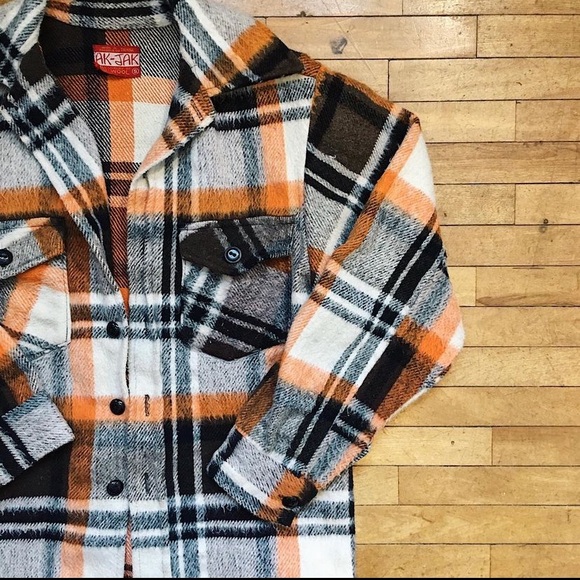 Ak-Jak Vintage Wool Plaid Jacket - Picture 3 of 3